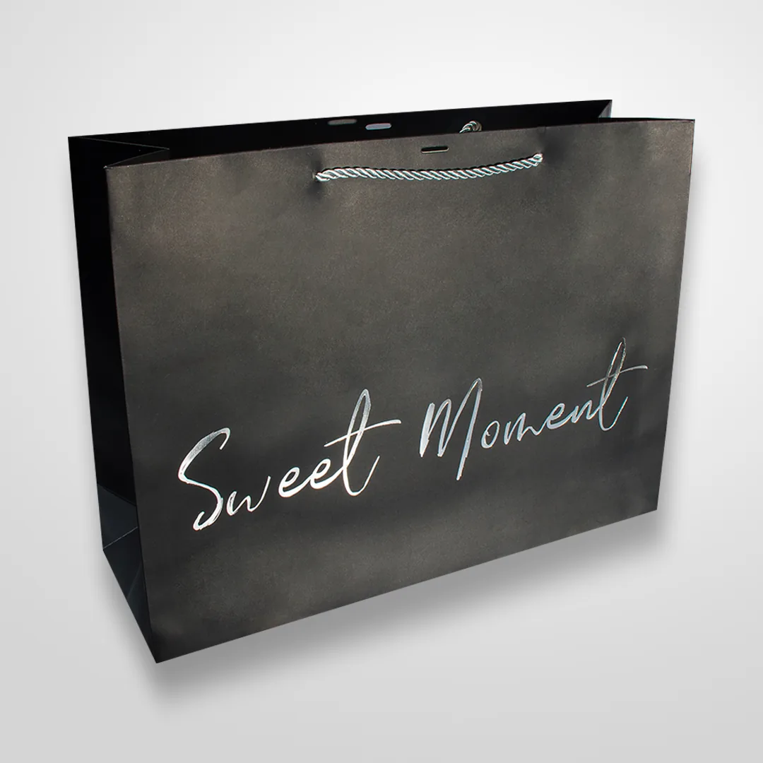 Bolsa Cinta Mensaje Unicolor Importada Grande Sweet Moment Negro
