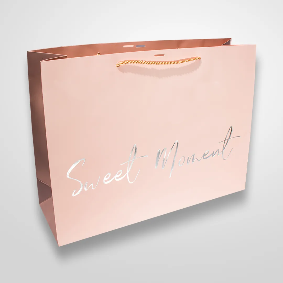 Bolsa Cinta Mensaje Unicolor Importada Grande Sweet Moment Rosa