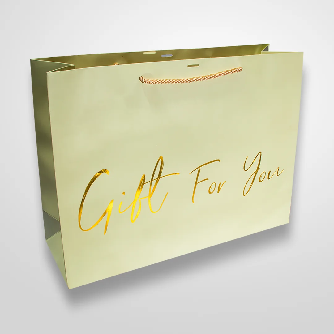 Bolsa Cinta Mensaje Unicolor Importada Grande Gift For You Verde