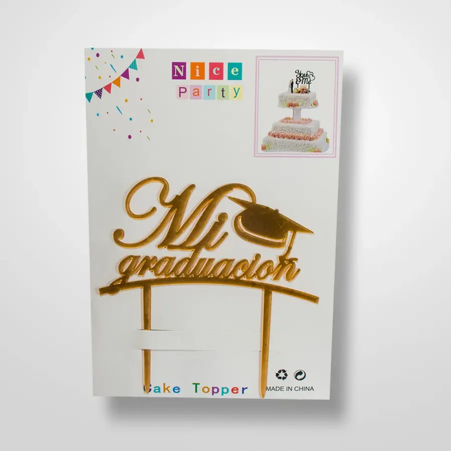 Topper para Torta Grado Dorado