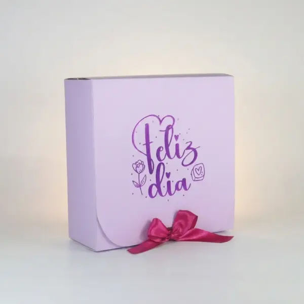 Caja Sobre Grande  Feliz dia lila