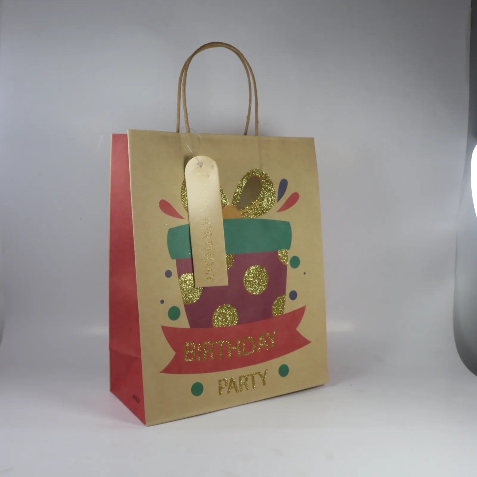 Bolsa de Regalo Kraft Impresa Pastel