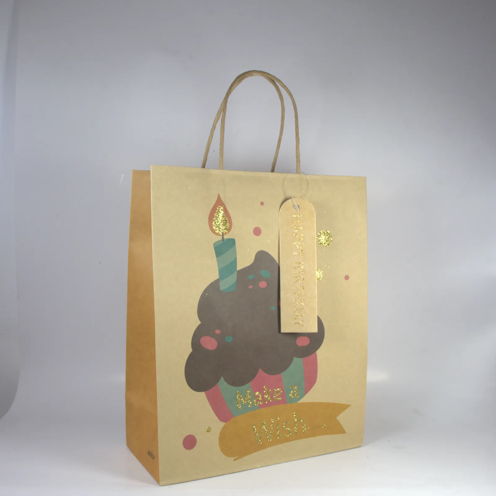 Bolsa de Regalo Kraft Impresa Cupcake