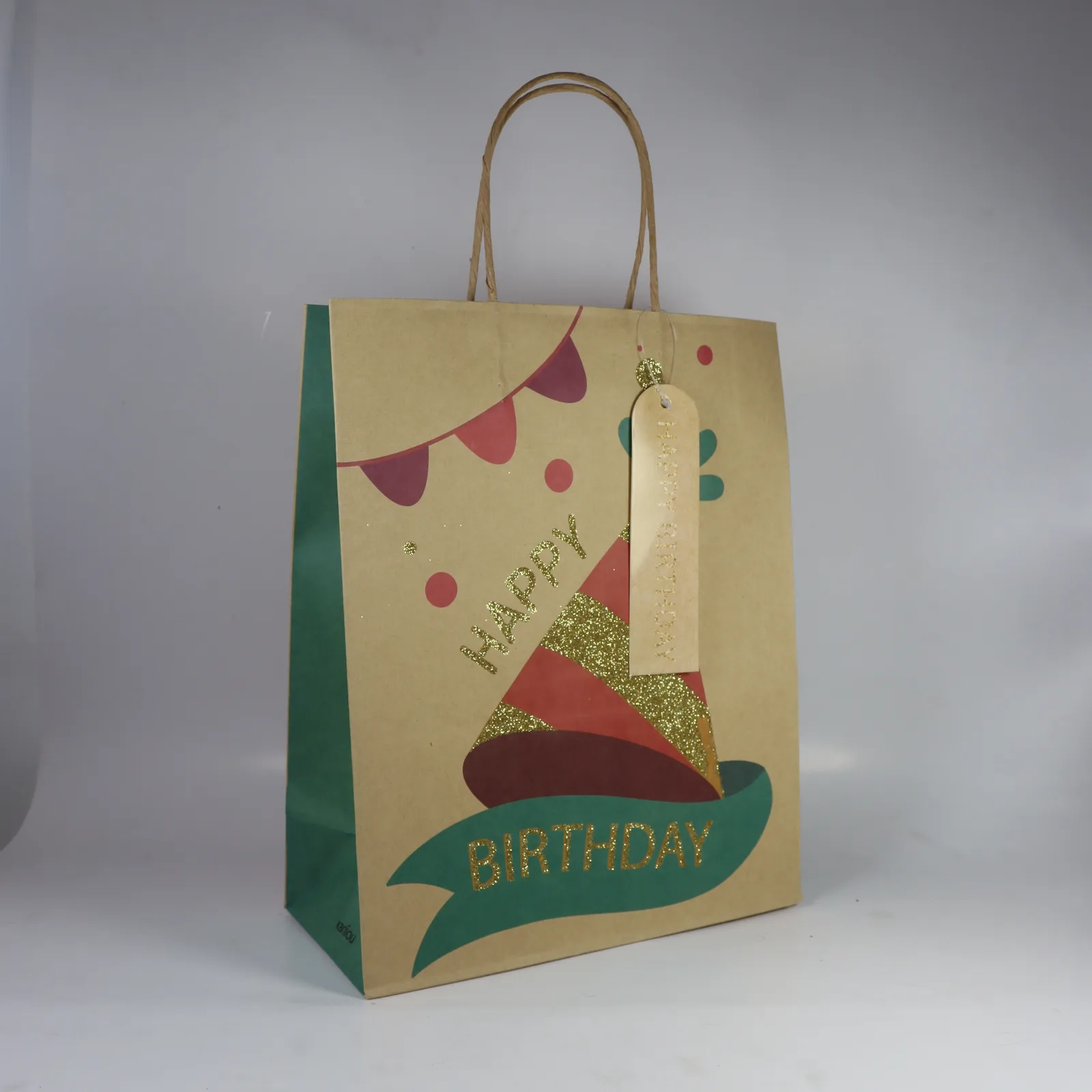 Bolsa de Regalo Kraft Impresa Gorro de fiesta