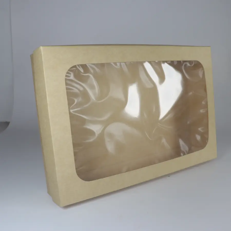 Caja Bajita Ventana Kraft