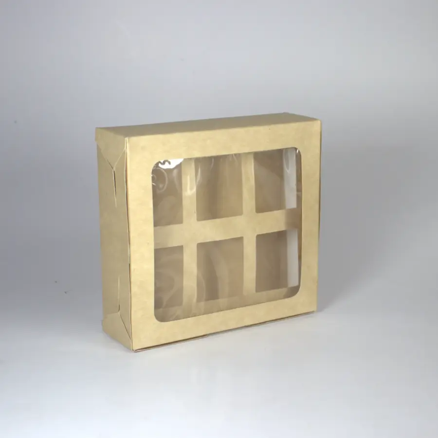 Caja Plegadiza Mediana Kraft Ventana