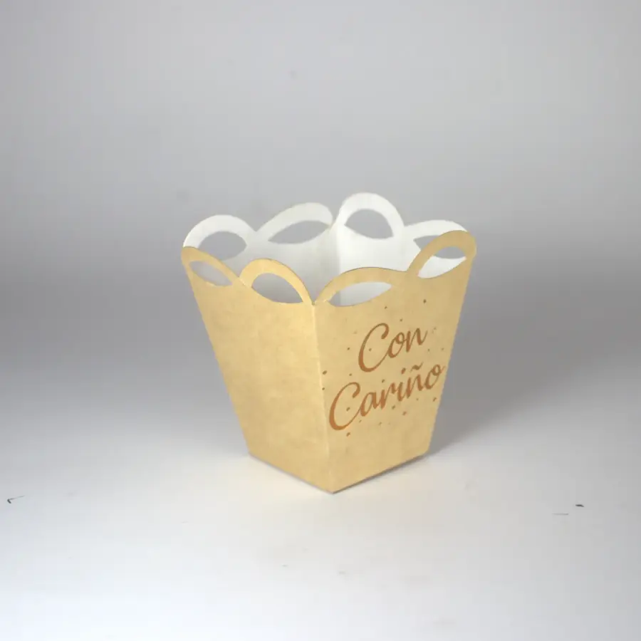 Mini Crispetera Kraft Estampada