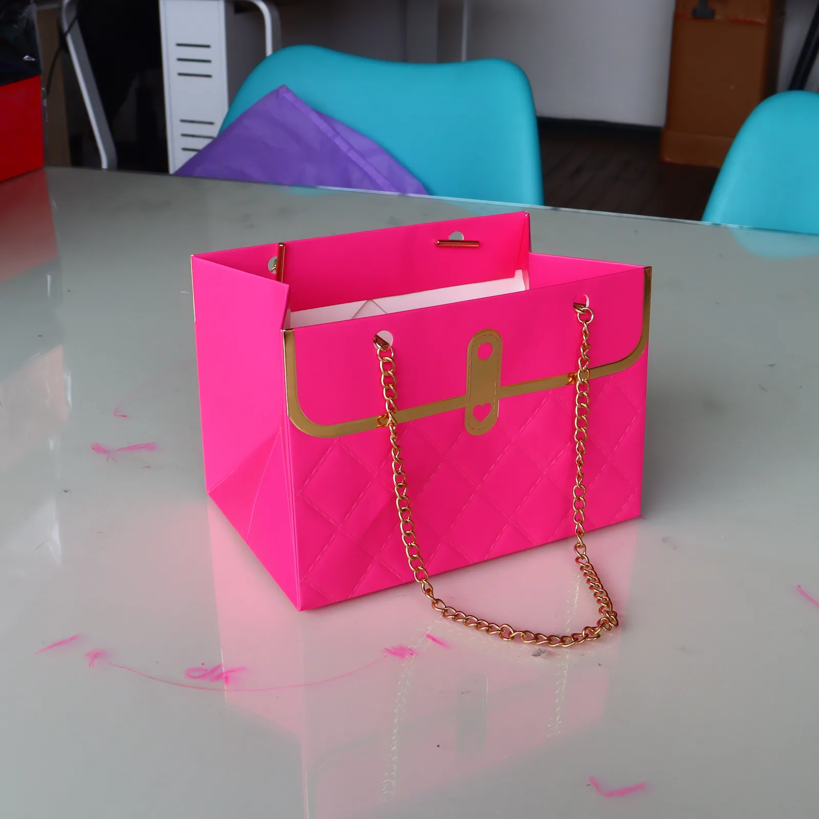 Bolsa Cartera Cadena Rectangular