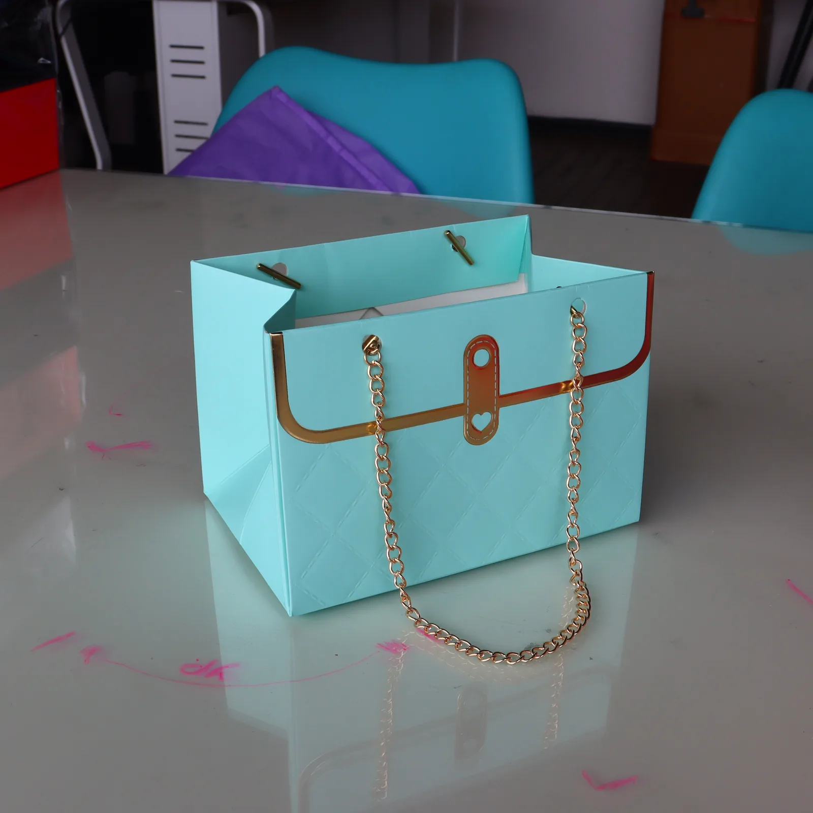 Bolsa Cartera Cadena Rectangular