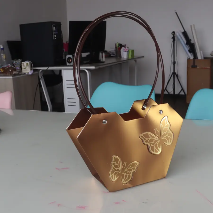 Bolsa Cartera Metalizada Mariposa