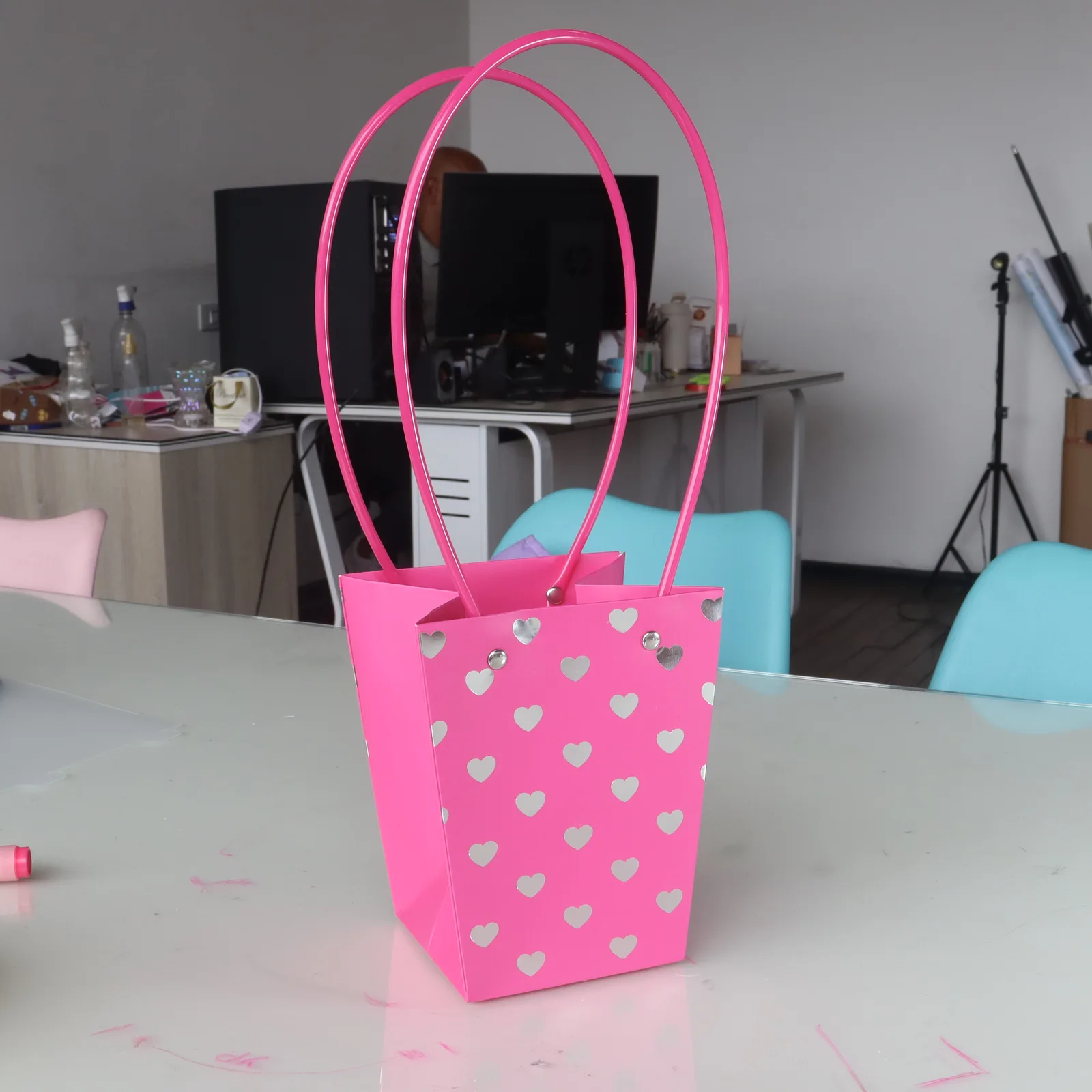 Bolsa Cartera Pirámide Estampada