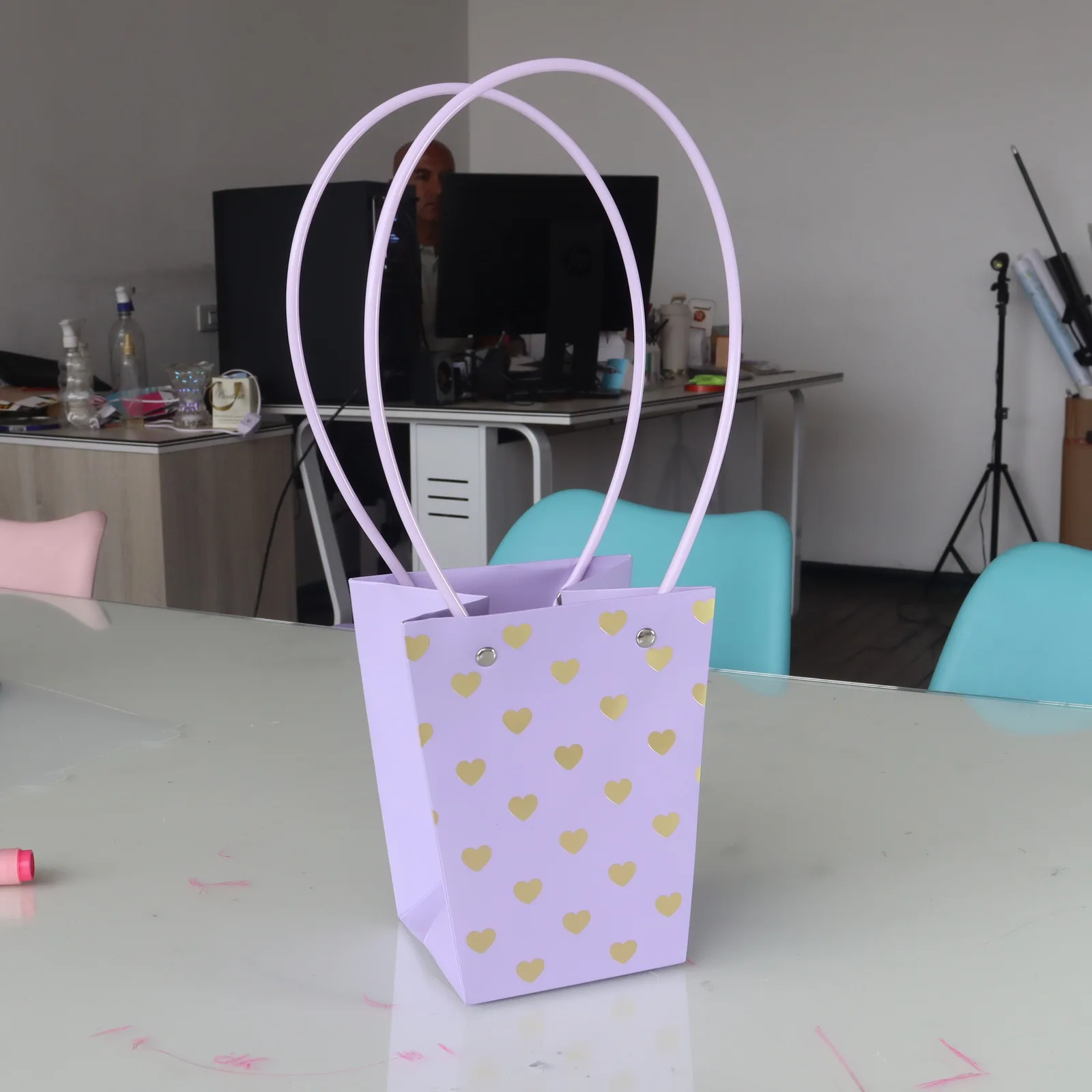 Bolsa Cartera Pirámide Estampada