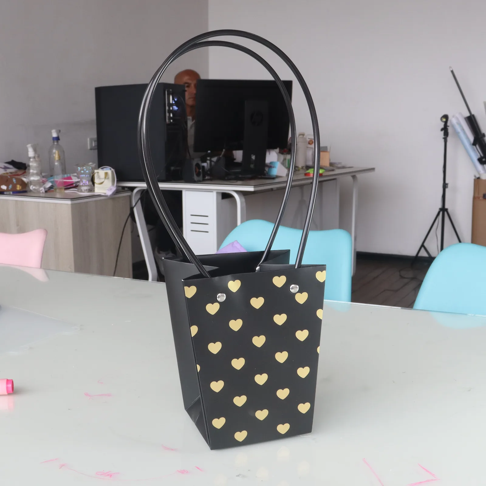 Bolsa Cartera Pirámide Estampada