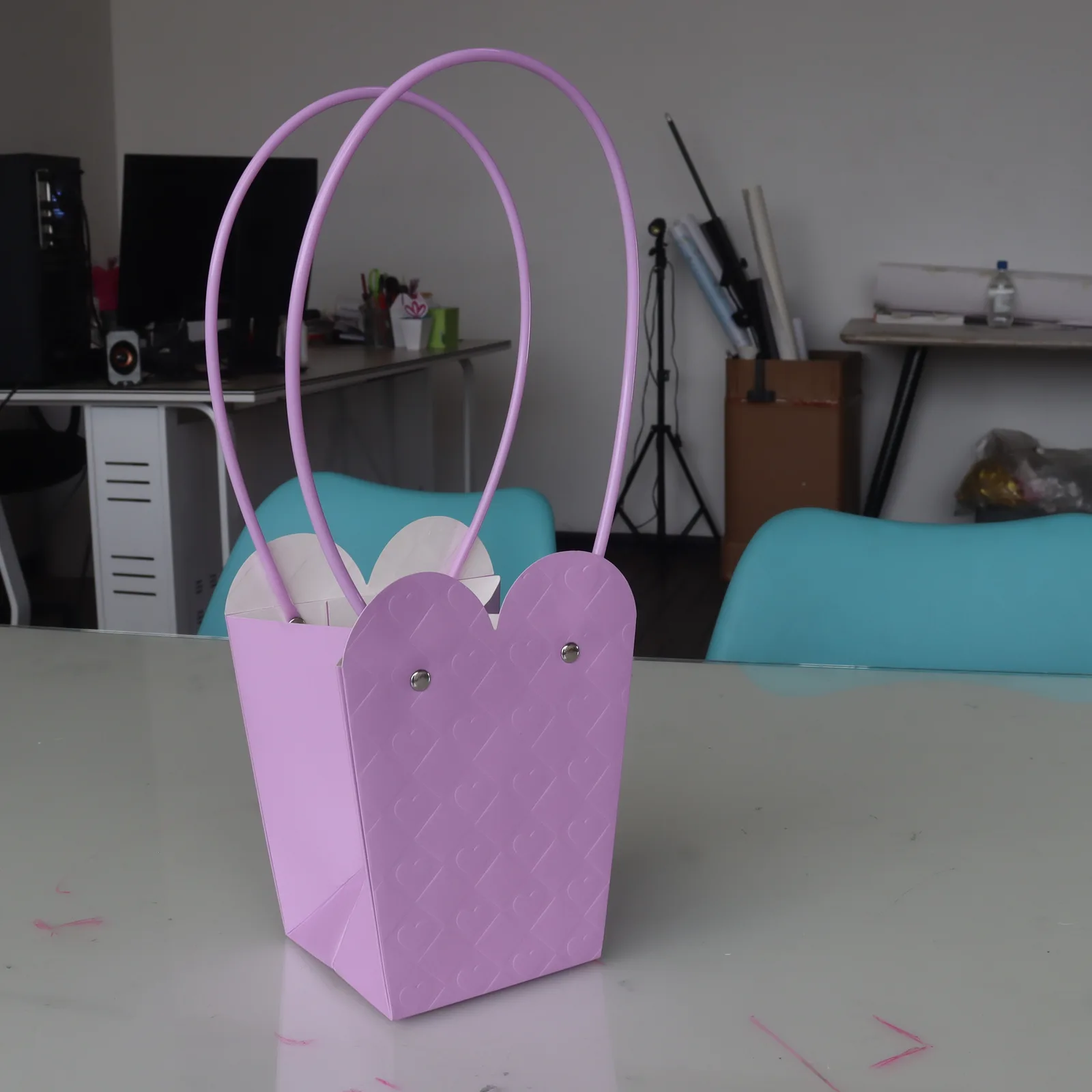 Bolsa Cartera Texturizada Corazón